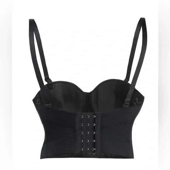 NWOT Charmian Women's Colorful Rhinestone Push Up Bra Party Bustier Crop Top - Picture 3 of 9